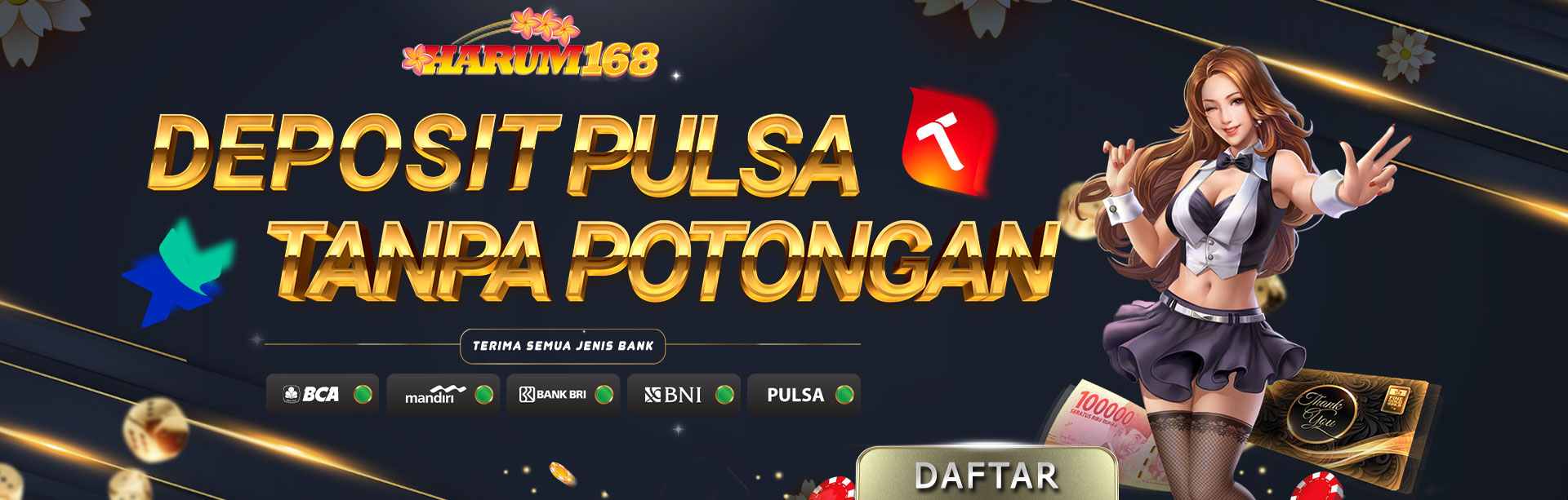 Deposit Pulsa Tanpa Potongan 100%